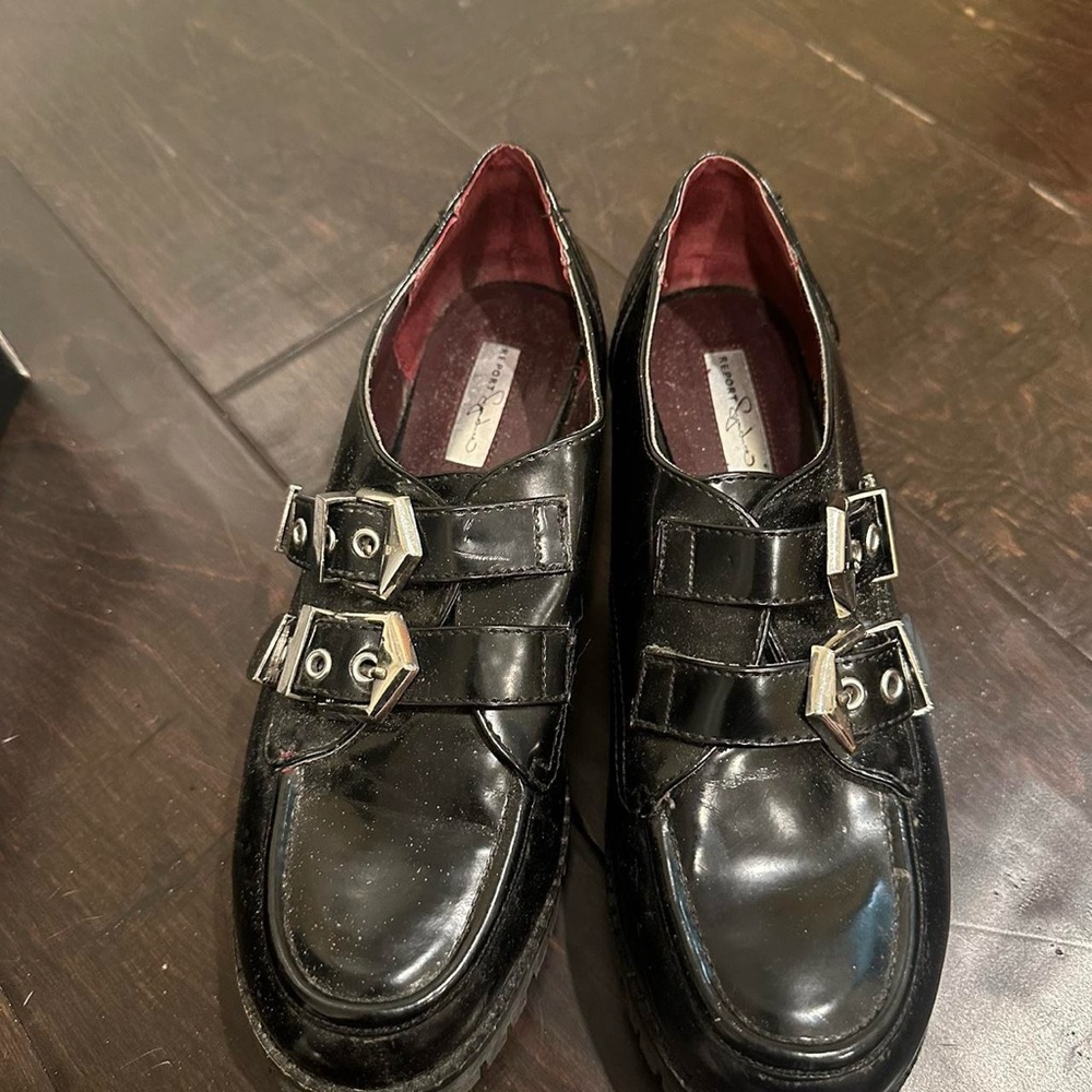 Report Black Loafers with Buckle Detail
